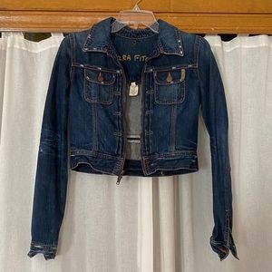 Ezra Fitch cropped distressed jean jacket